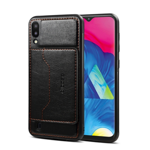 

Dibase Crazy Horse Texture PU Leather Case for Galaxy M10, with Holder & Card Slot (Black)