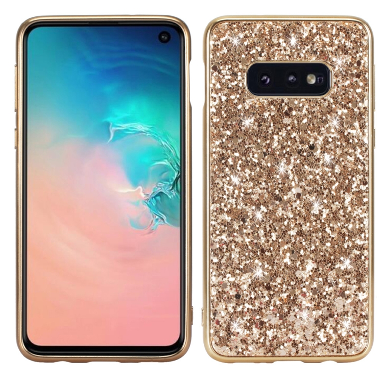 

Glitter Powder Shockproof TPU Protective Case for Galaxy S10 (Gold)