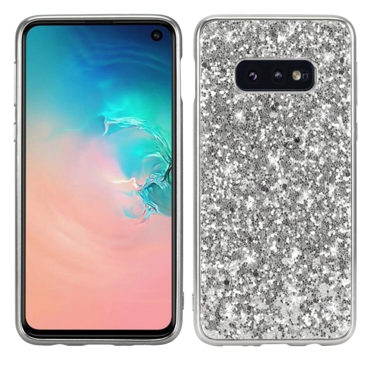 

Glitter Powder Shockproof TPU Protective Case for Galaxy S10e (Silver)