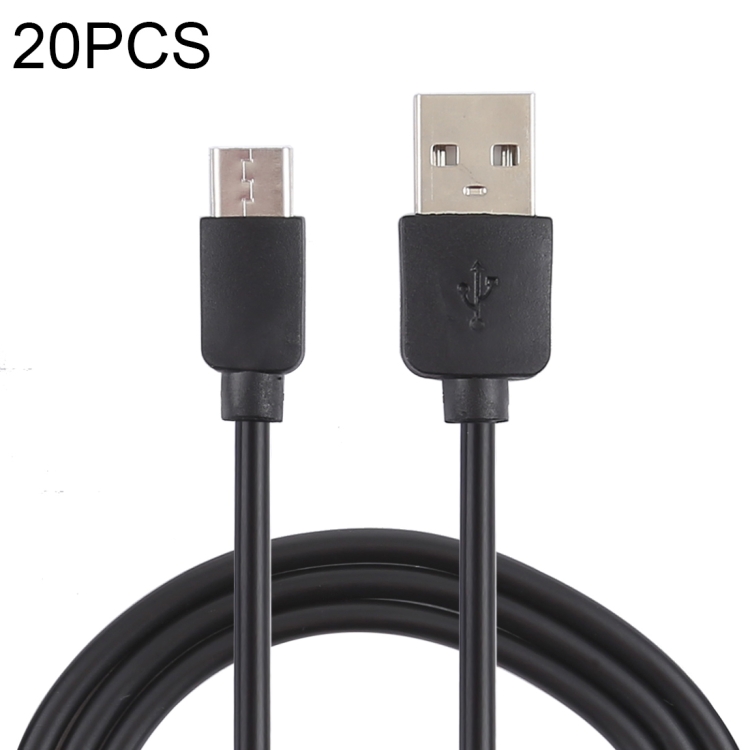 

20 PCS 0.5A USB to USB-C / Type-C Charging Cable, Cable Length: about 1m
