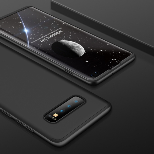 

GKK Three Stage Splicing Full Coverage PC Case for Galaxy S10+(Black)