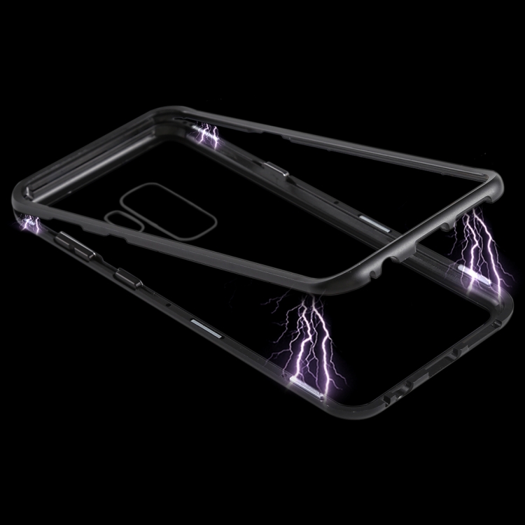 

Magnetic Metal Frame Tempered Glass Case for Galaxy S9+(Black)