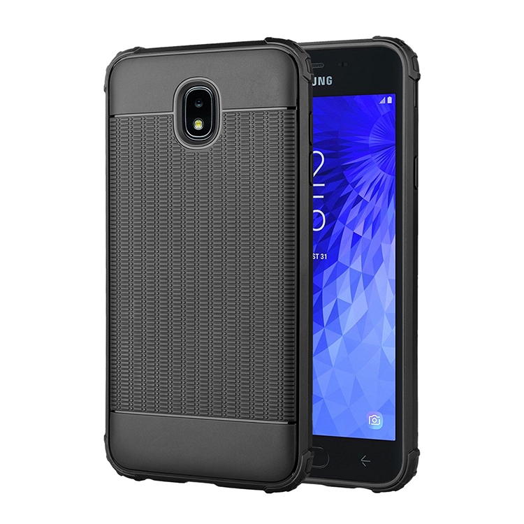 

Cube Texture Shockproof TPU Case for Galaxy J7 (2018) (Black)