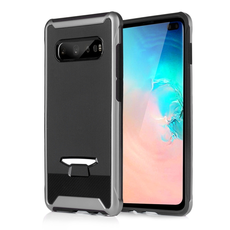 

TPU + PC Granule Texture Protective Back Cover Case for Galaxy S10 (Grey)