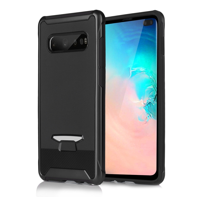 

TPU + PC Granule Texture Protective Back Cover Case for Galaxy S10+ (Black)