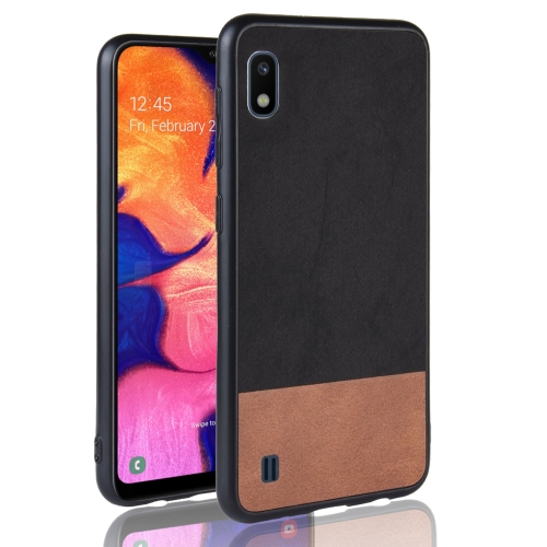 

Shockproof Color Matching Denim PC + PU + TPU Case for Galaxy A10 (Black)