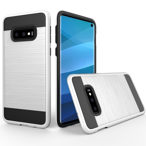 

Brushed Texture PC + TPU Protective Case for Galaxy S10e (White)