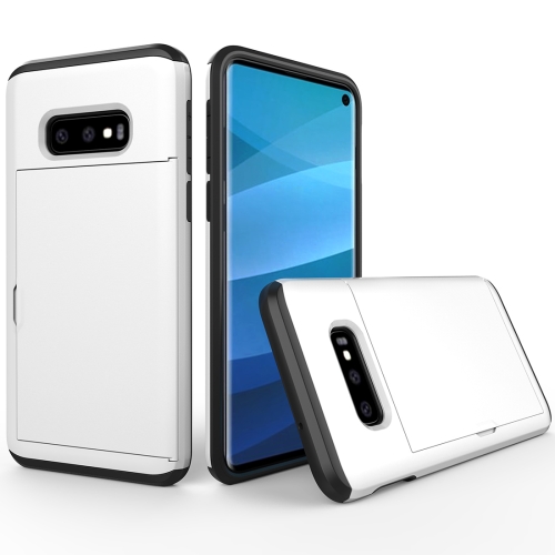 

Shockproof Rugged Armor Protective Case for Galaxy S10e, with Card Slot(White)