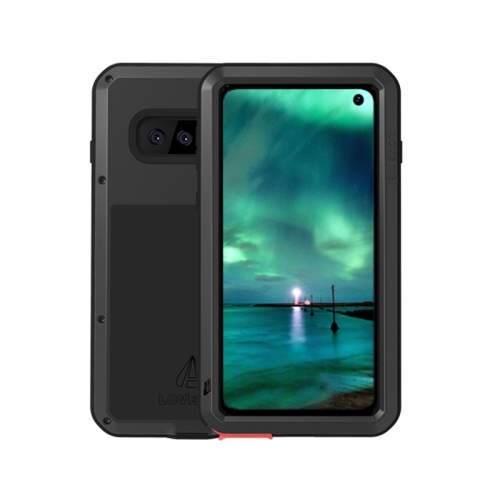 

LOVE MEI Powerful Dustproof Shockproof Splashproof Metal + Silicone Combination Case for Galaxy S10 (Black)