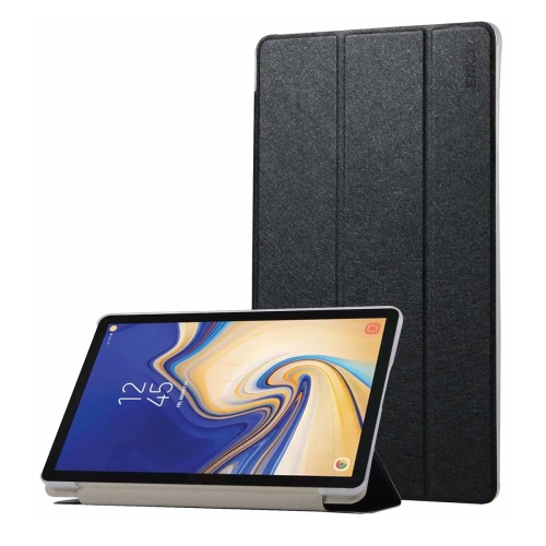 

ENKAY Silk Texture Horizontal Flip PU Leather Case for Galaxy Tab S4 10.5 / T835, with Three-folding Holder & Sleep / Wake-up Function(Black)