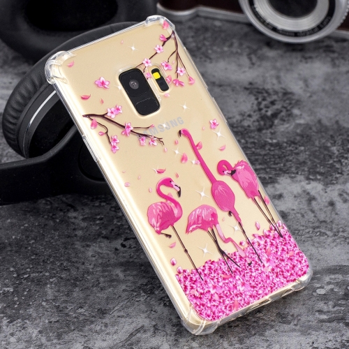 

Cherry Blossom Flamingo Pattern Oil Embossed TPU Case for Galaxy S9