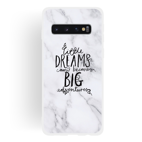 

Dream Text Matte Semi-transparent TPU Marble Phone Case for Galaxy S10