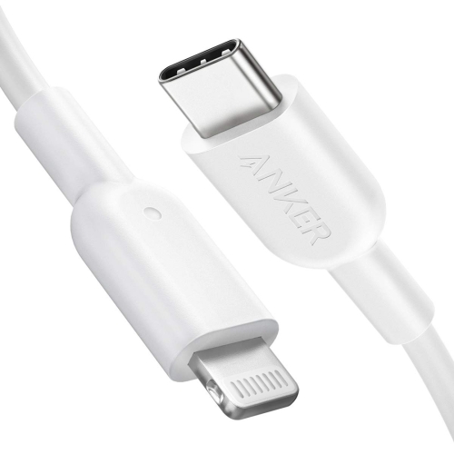 

ANKER PowerLine II USB-C / Type-C to 8 Pin MFI Certificated Charging Data Cable for iPhone XS Max / XS / XR / X / 8 Plus / 8, Length: 0.9m(White)