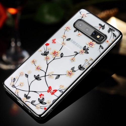 

SULADA Ultra-thin PC Electroplating + 3D Laser Engraving + Diamond Case for Galaxy S10 (Black)