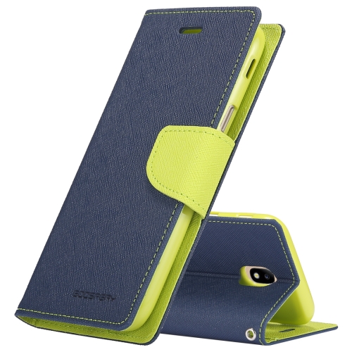 

GOOSPERY FANCY DIARY Horizontal Flip PU Leather Case for Galaxy J5 (2017) (EU Version), with Card Slots & Holder(Navy Blue)