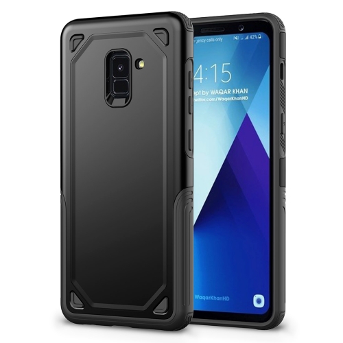 

For Galaxy A8 (2018) Shockproof Rugged Armor Protective Case (Black)