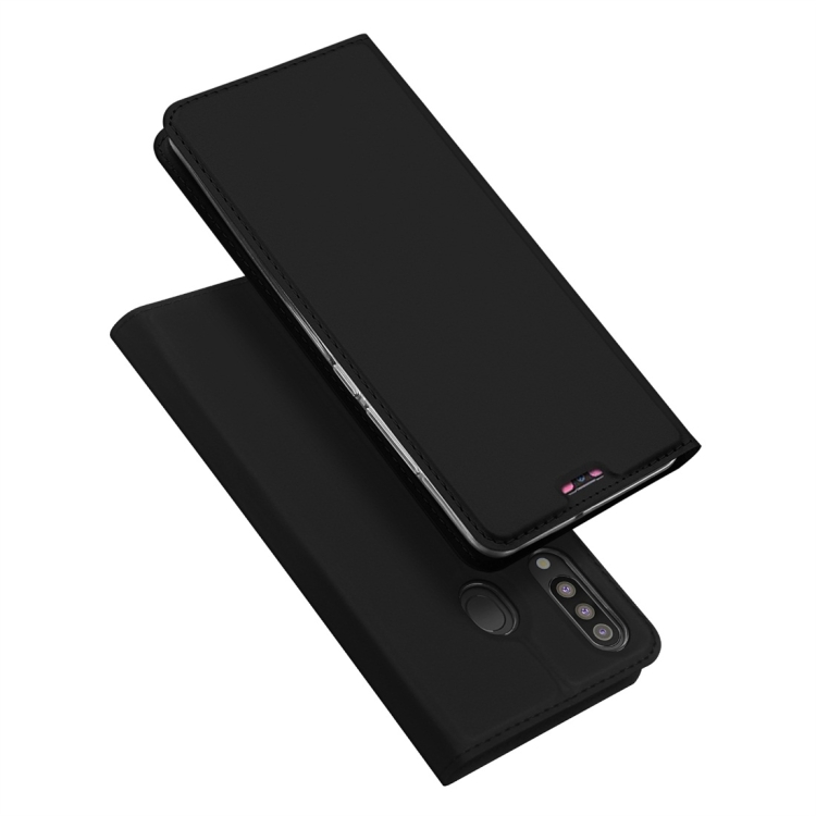 

DUX DUCIS Skin Pro Series Horizontal Flip PU + TPU Leather Case for Galaxy M30, with Holder & Card Slots (Black)