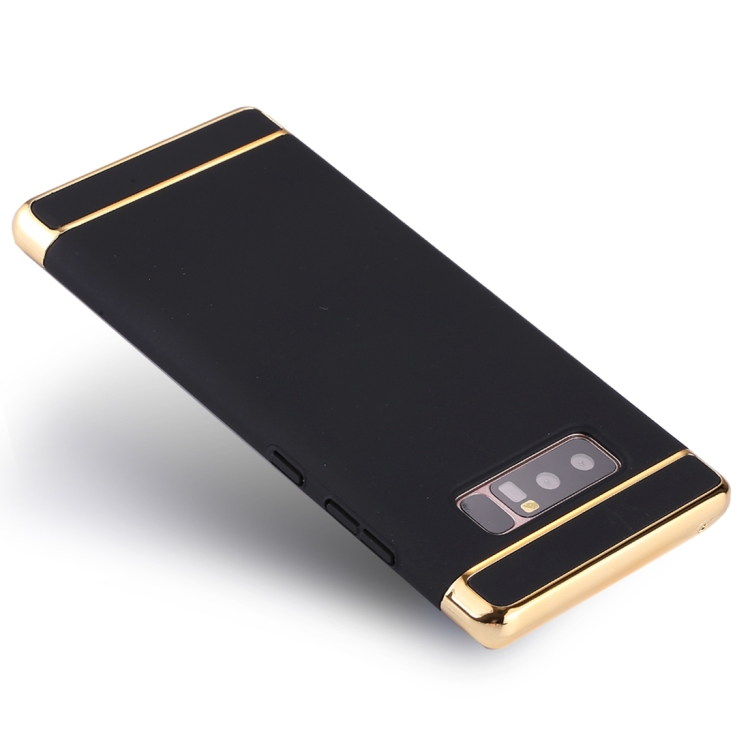 

For Galaxy Note 8 Three Stage Splicing Electroplating Side Protective Back Cover Case (Black)