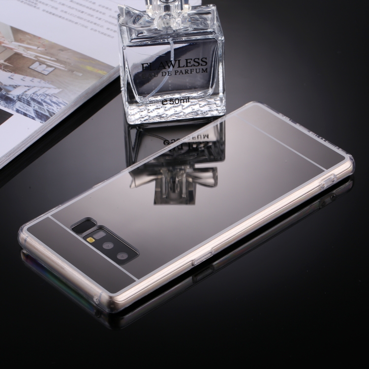 

For Galaxy Note 8 Acrylic + TPU Electroplating Mirror Protective Back Cover Case(Black)