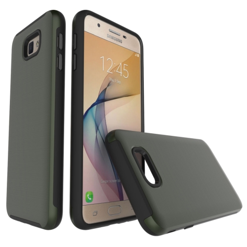 

For Galaxy On5 (2016) / J5 Prime Simple Brushed Texture 2 in 1 PC + TPU Combination Protective Case (Army Green)