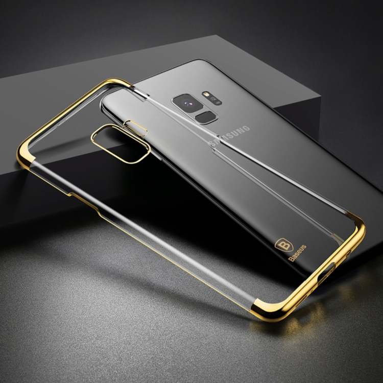 

Baseus for Galaxy S9 Fashion Glitter Electroplating Frame PC Protective Back Cover Case (Gold)