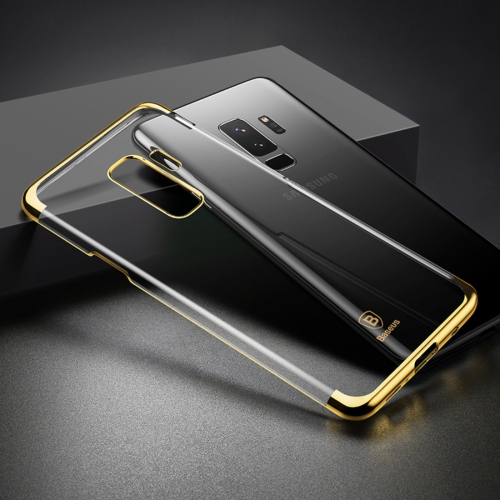 

Baseus for Galaxy S9+ Fashion Glitter Electroplating Frame PC Protective Back Cover Case (Gold)