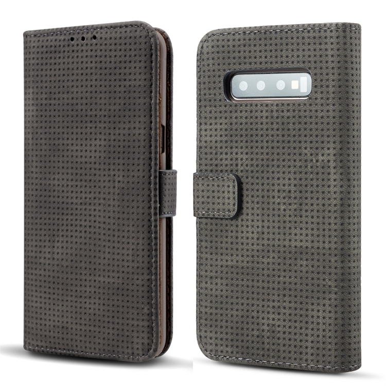 

Mesh Breathable Horizontal Flip Leather Case for Galaxy S10, with Card Slot & Holder & Wallet & Photo Frame (Black)