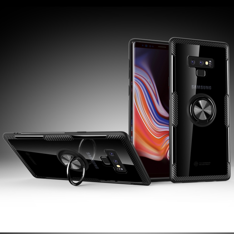 

Scratchproof TPU + Acrylic Ring Bracket Protective Case for Galaxy Note 9(Black)
