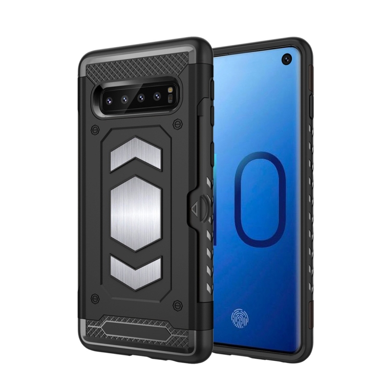 

Shockproof Armor TPU + PC Protective Case for Galaxy S10, with Card Slot (Black)