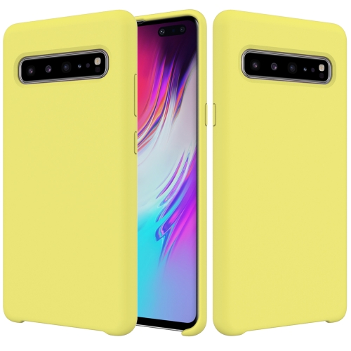 

Solid Color Liquid Silicone Dropproof Protective Case for Galaxy S10 5G (Yellow)