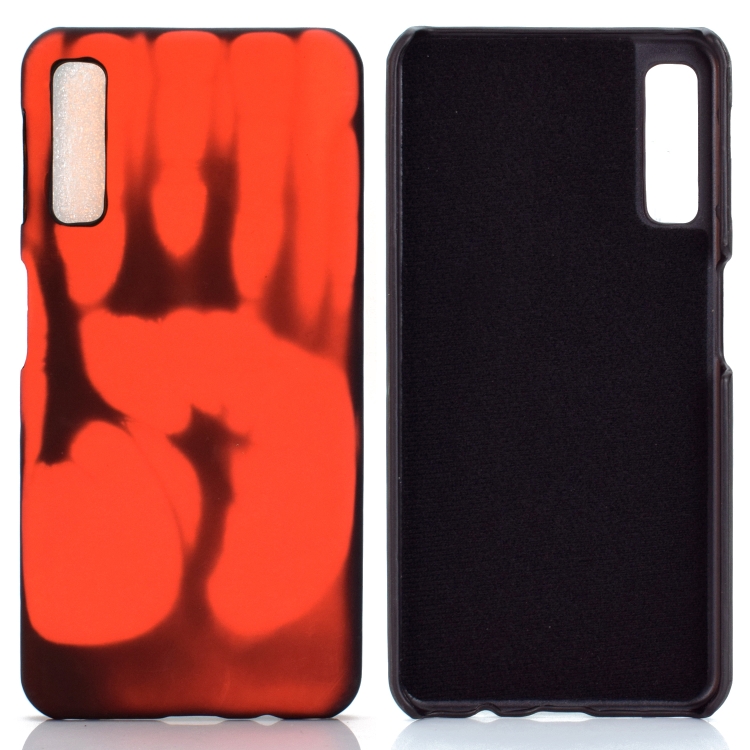 

Paste Skin + PC Thermal Sensor Discoloration Case for Galaxy A7 (2018)(Red)