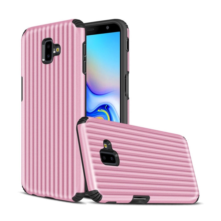 

Travel Box Shape TPU + PC Protective Case for Galaxy J6 Plus(Pink)