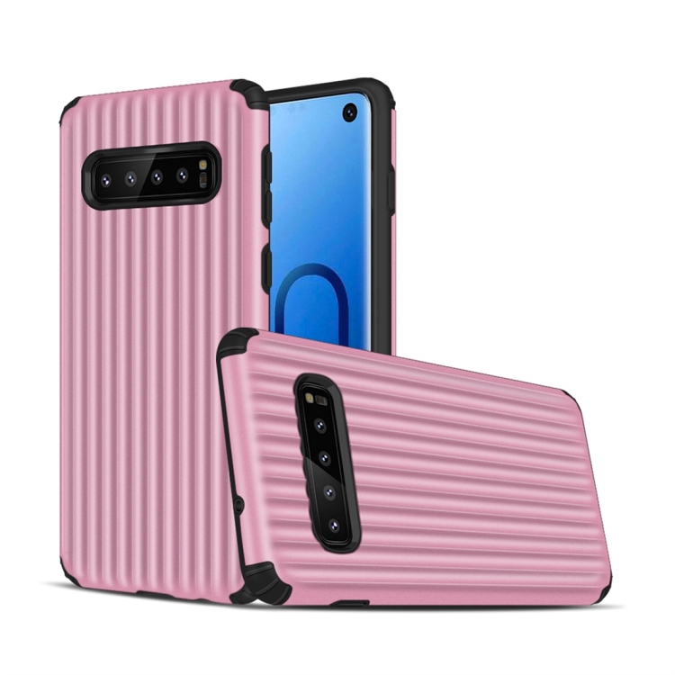 

Travel Box Shape TPU + PC Protective Case for Galaxy S10 (Pink)