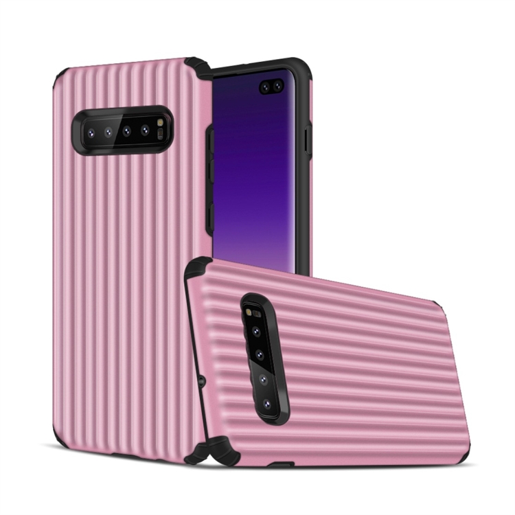 

Travel Box Shape TPU + PC Protective Case for Galaxy S10 Plus (Pink)