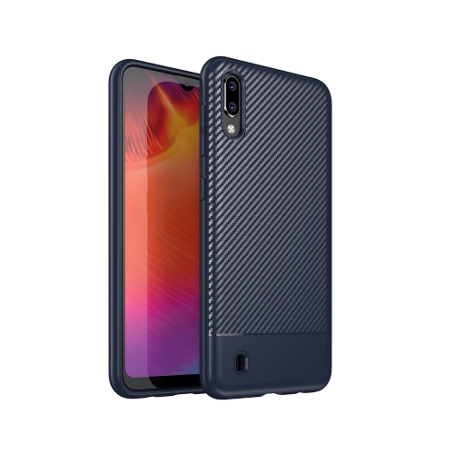 

Lewei Series Carbon Fiber Texture TPU Protective Case for Galaxy M10 (Blue)