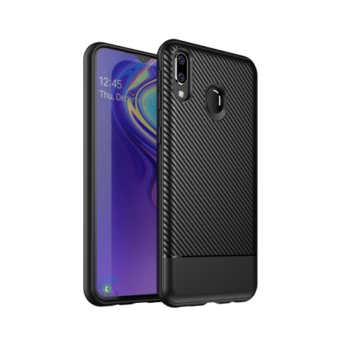 

Lewei Series Carbon Fiber Texture TPU Protective Case for Galaxy M20 (Black)