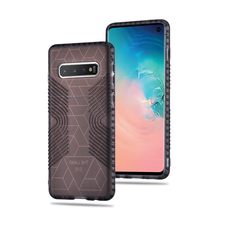 

Anti-slip Frosted Transparent Full Coverage Case for Galaxy S10 (Black)