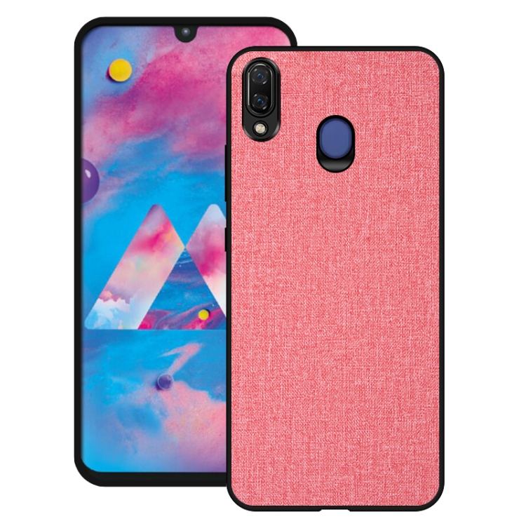 

Shockproof Cloth Texture PC+ TPU Protective Case for Galaxy M20 (Pink)