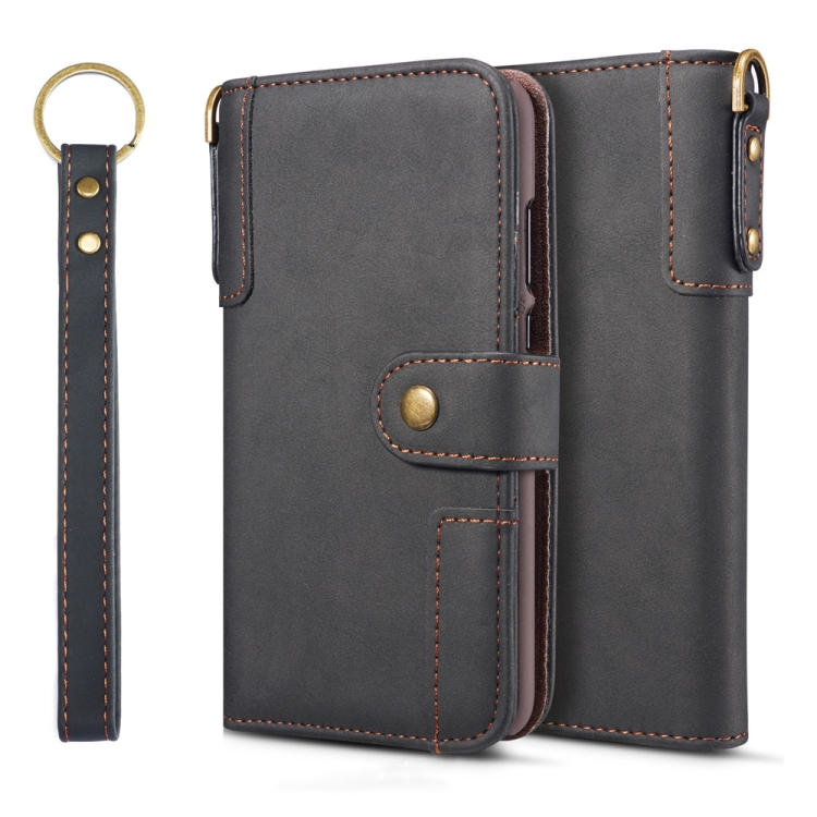 

Cowhide Texture Horizontal Flip Leather Case for Galaxy S10, with Holder & Card Slots & Wallet & Sling (Black)