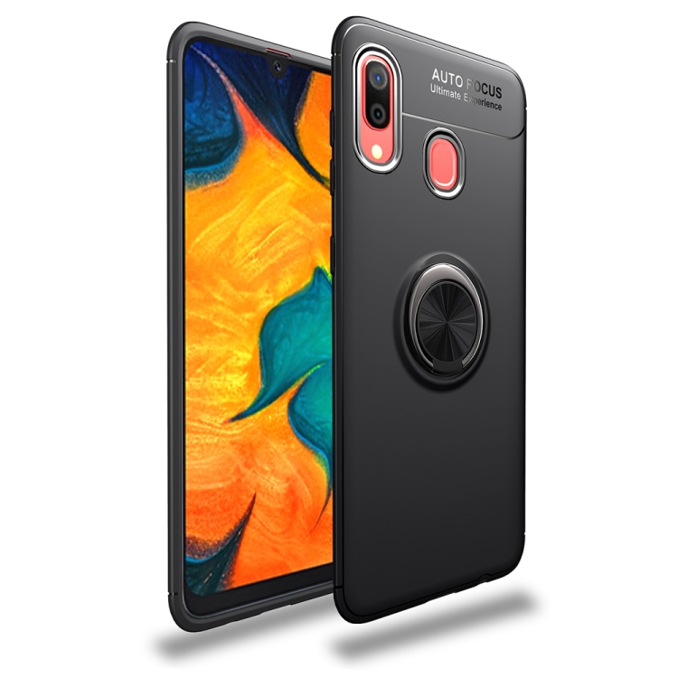 

Lenuo Shockproof TPU Case for Galaxy A40, with Invisible Holder(Black)