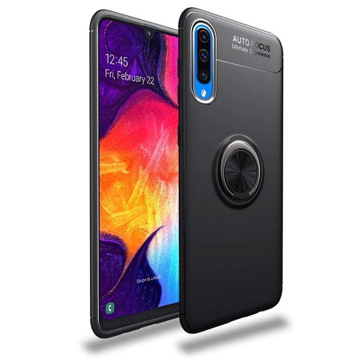 

Lenuo Shockproof TPU Case for Galaxy A50, with Invisible Holder (Black)