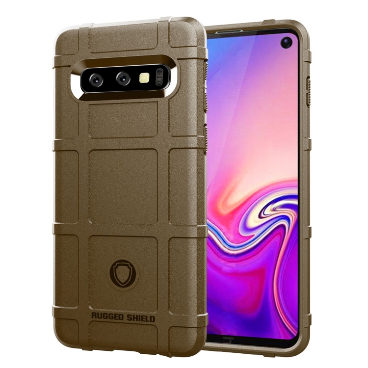 

Full Coverage Shockproof TPU Case for Galaxy S10 (Brown)