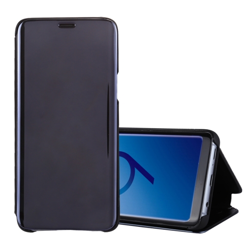 

For Galaxy S9+ Electroplating Mirror Horizontal Flip Leather Case with Holder (Black)
