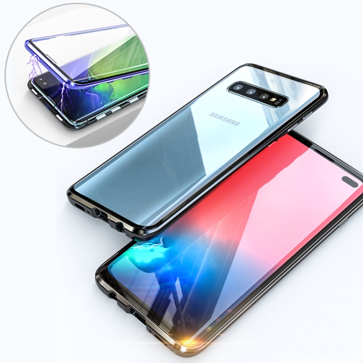 Ultra Slim Double Sides Magnetic Adsorption Angular Frame Tempered Glass Magnet Flip Case for Galaxy S10+, Screen Fingerprint Unlock Is Not Supported(Black)
Ultra Slim Double Sides Magnetic Adsorption Angular Frame Tempered Glass Magnet Flip Case for Galaxy S10+, Screen Fingerprint Unlock Is Not Supported(Black)