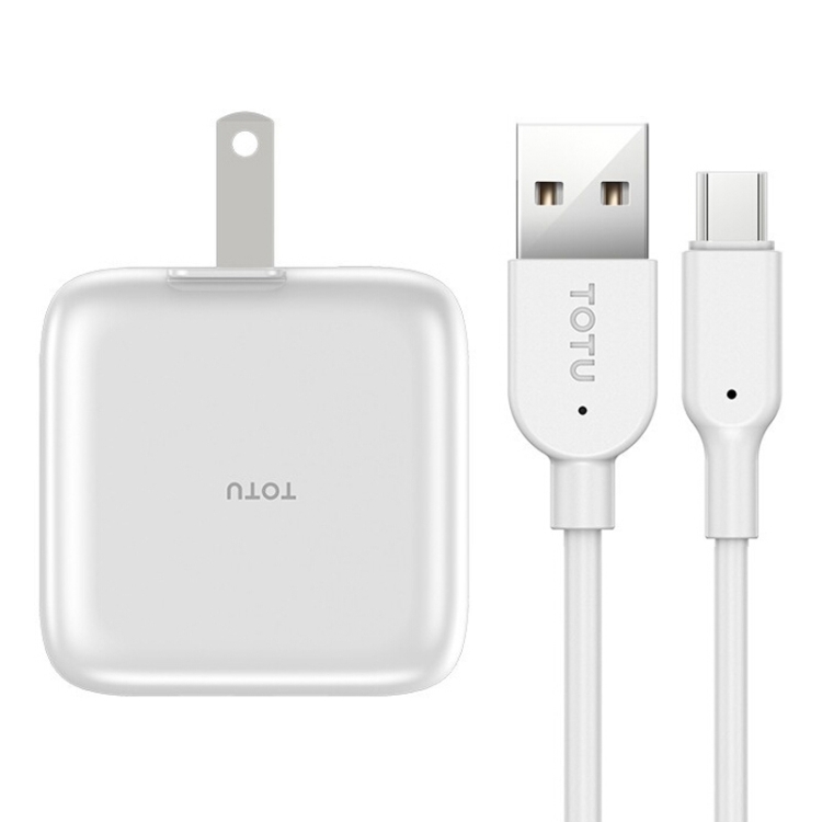 

TOTUDESIGN Pure Series 5V 2.1A Dual USB Foldable Power Adapter Travel Charger + Micro Charging Data Cable Set, US Plug