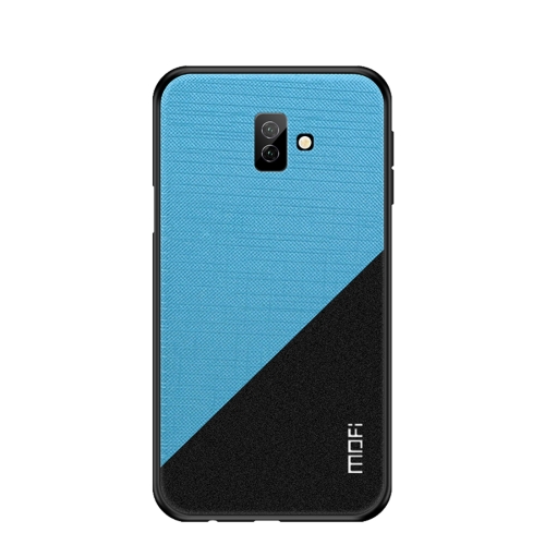 

MOFI Shockproof TPU + PC + Cloth Pasted Case for Galaxy J6 Plus (Blue)