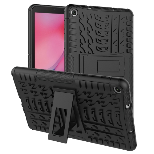 

Tire Texture TPU+PC Shockproof Case for Galaxy Tab A 8 (2019) P200 / P205, with Holder (Black)