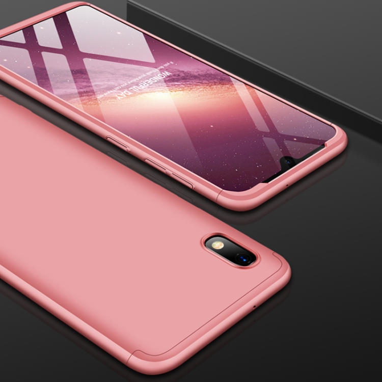 

GKK Three Stage Splicing Full Coverage PC Case for Galaxy A10 (Rose Gold)