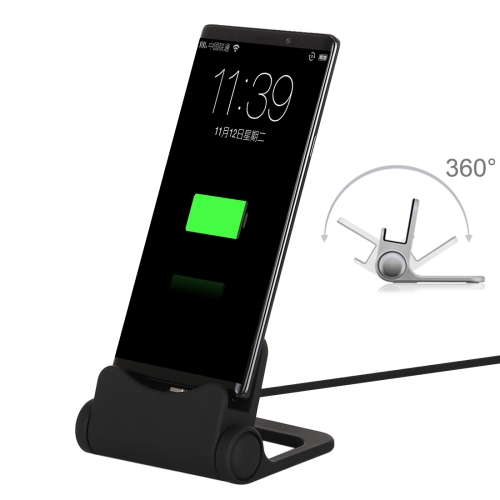 

B-D03 2A USB-C / Type-C Port Rotatable Charging Dock Station, Cable Length: 1m, For Samsung Galaxy S8 & S8 + / LG G6 / Huawei P10 & P10 Plus / Xiaomi Mi 6 & Max 2 and other Smartphones(Black)