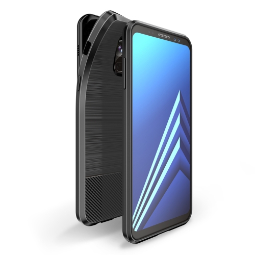

DUX DUCIS MOJO Series Shockproof Magnetic Carbon Fiber TPU Case for Galaxy A8+ (2018)(Black)